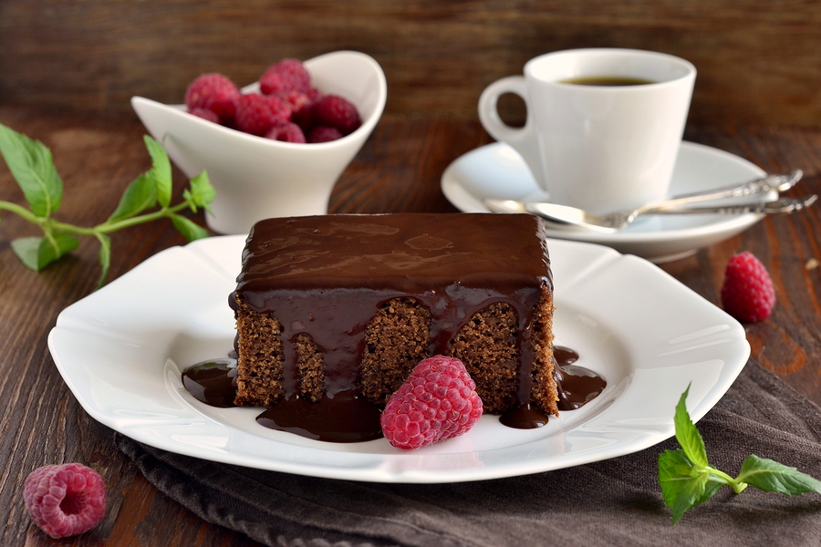 Chocolate Dessert with Raspberry Sauce Orchards